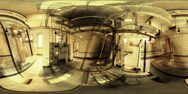 Breendonk camp shower room